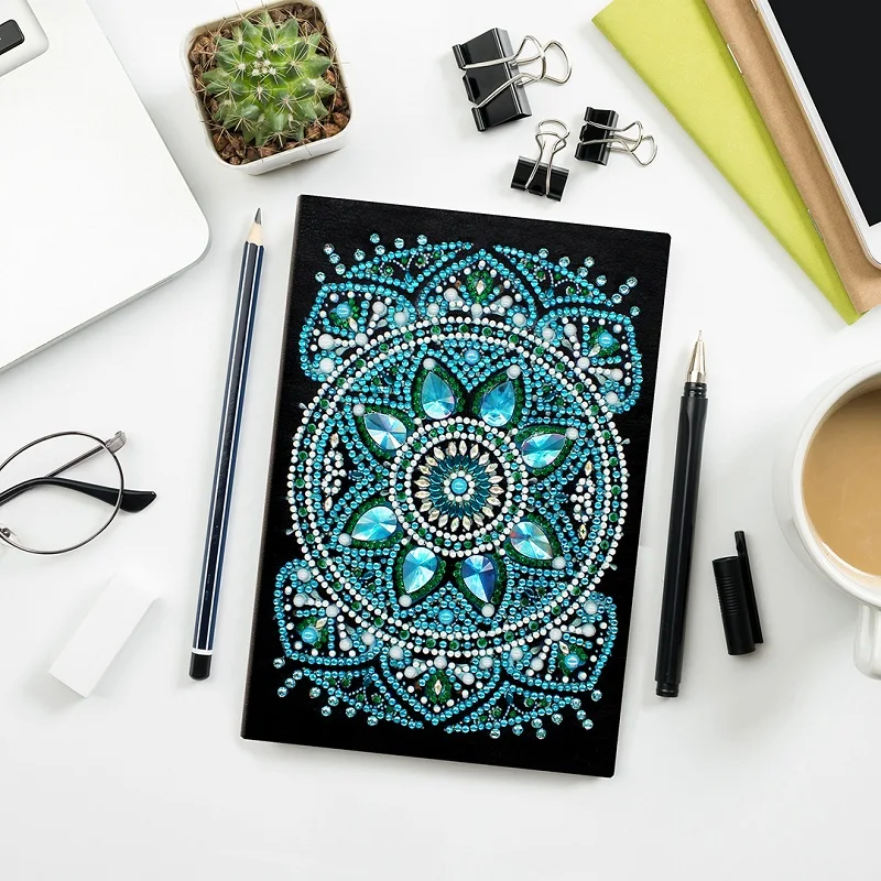 

Блокнот с алмазной вышивкой hepenor, 64 страницы, «сделай сам», мандала особой формы, алмазная вышивка крестиком, блокнот A6, дневник, книга