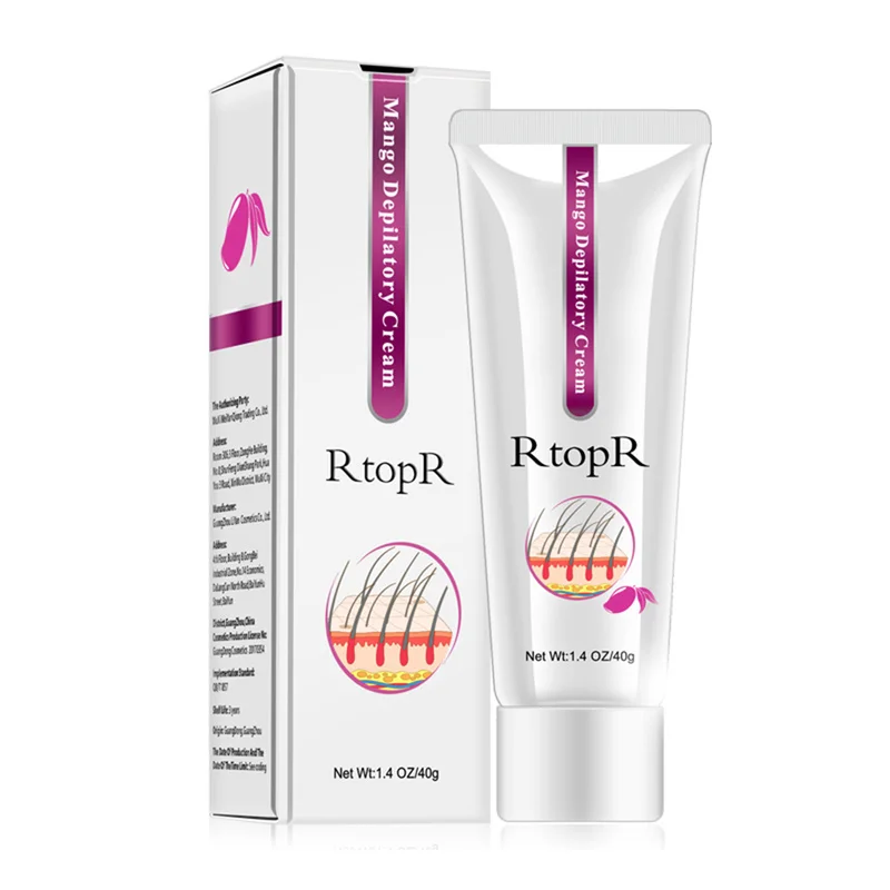 

40g Natural Mango Depilatory Cream Painless Effective Hair Removal Cream Whitening Armpit Leg Depilador Hair Remover