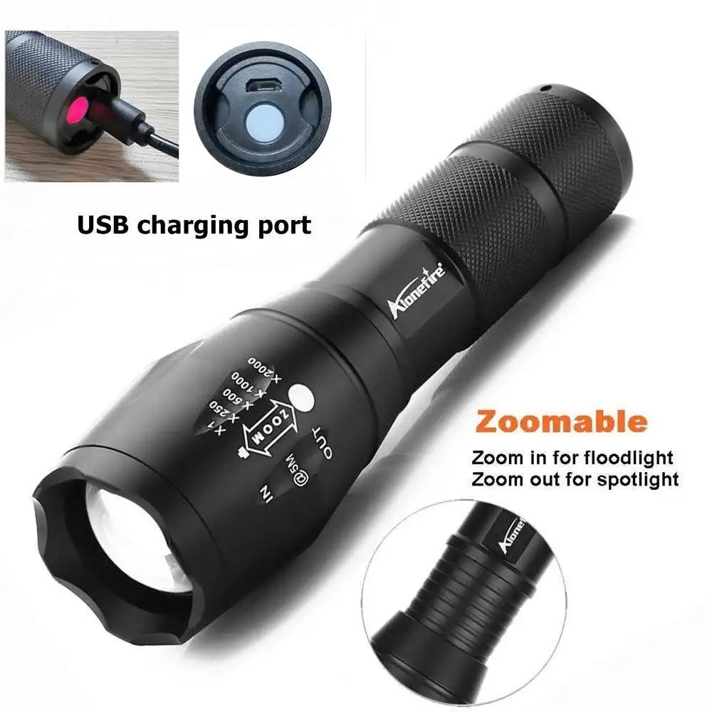 Фонарик Alonefire Аккумуляторный УФ-фонарь для обнаружения пятен мочи животных с