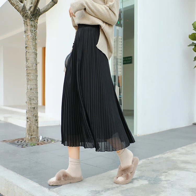 2020 летние женские юбки средней длины в винтажном стиле с завышенной талией