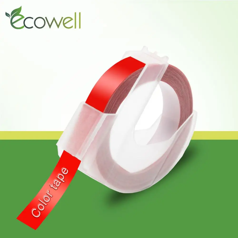 Ecowell для Dymo 3D пластиковая искусственная этикетка ПВХ DYMO Motex лента с тиснением 20008