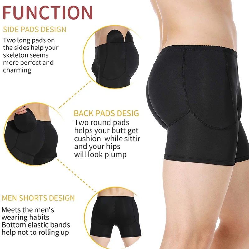 Men Butt Lifter Shapewear Shorts Butt Shaper Boxer Padded Enhancing Underwear Tummy Control Body Shaper Waist Trainer