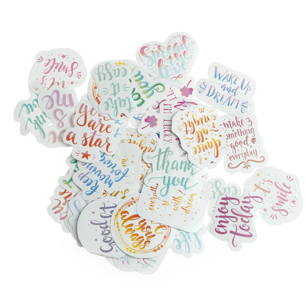 

45 Pcs/pack Mood Decorative Stationery Stickers Colorful Scrapbooking DIY Diary Album Stick Label Supplies ZMONH