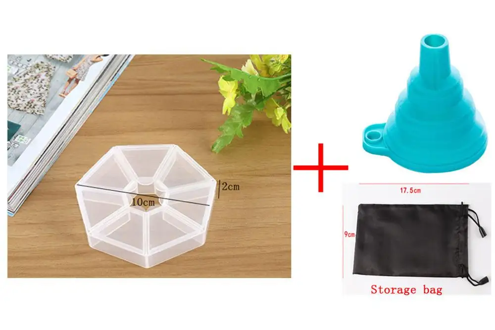 12 ячеек пластиковый ящик для хранения для DIY ручной работы шитье бисера Ювелирных изделий пуговицы аксессуары инструменты для домашнего хранения коробки ремесла Органайзер - Цвет: Box-Bag-Funnel
