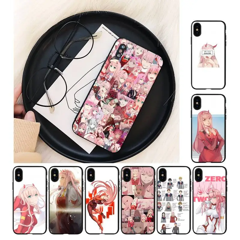

zero two Darling in the FranXX Phone Case For iphone 13 11 8 7 6 6S Plus X XS MAX 5 5S SE 2020 XR 11 pro DIY Custom Cover