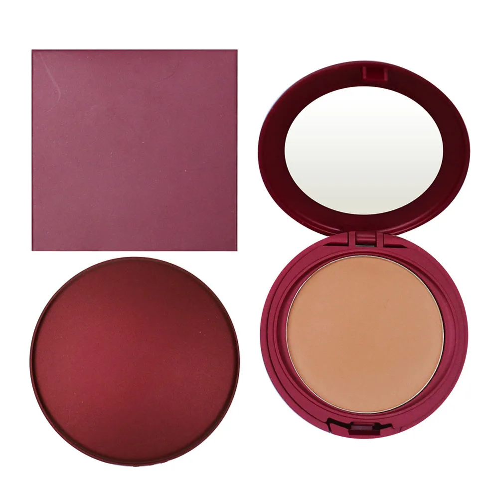 5-color Available Red Box Light Pressed Powder Private Label Concealer Delicate Waterproof Non-shedding Powder with Mirror