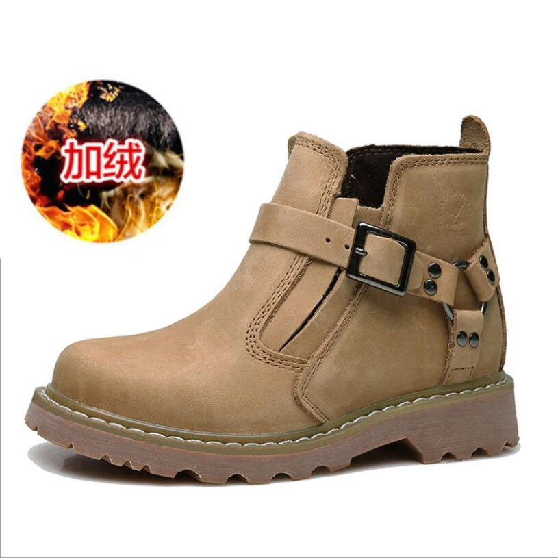 

CS766 Fashion Genuine Leather Men's Boots Spring Warm Winter Boots Men High Quality Breathable Cowboy Boots Mens Shoes Botas