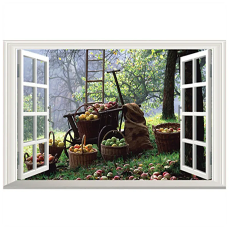 Настенные украшения Осенний урожай пейзаж настенная фруктового сада 3d