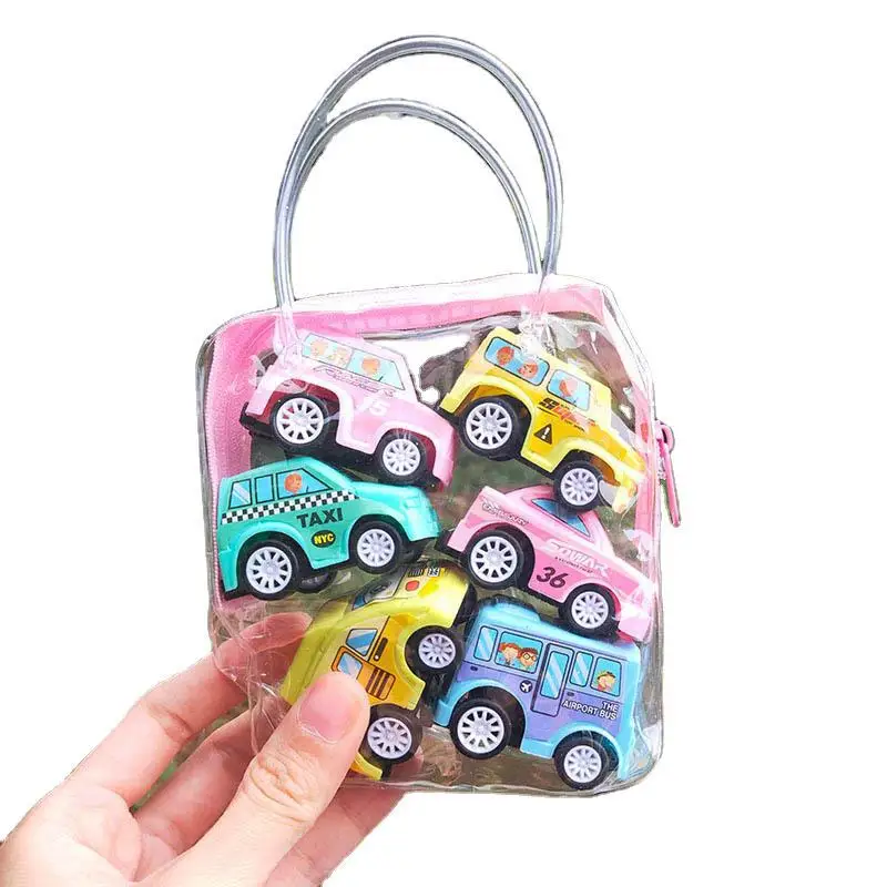 

6 шт./пакет, мини-автомобиль, игрушки, мобильная техника, магазин, строительная машина, пожарная машина, такси, модель, детские мини-машины, По...