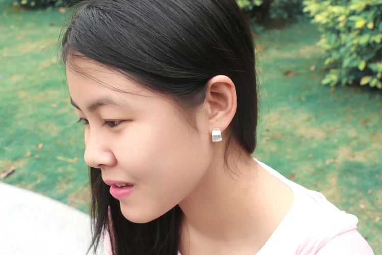 Модные женские босоножки в богемном стиле простой 925 серебряные серьги-гвоздики