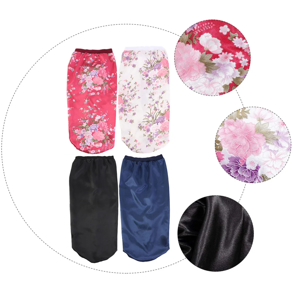 

4PCS High Elastic Wide Brim Long Cap Stylish Long Hair Protection Cap