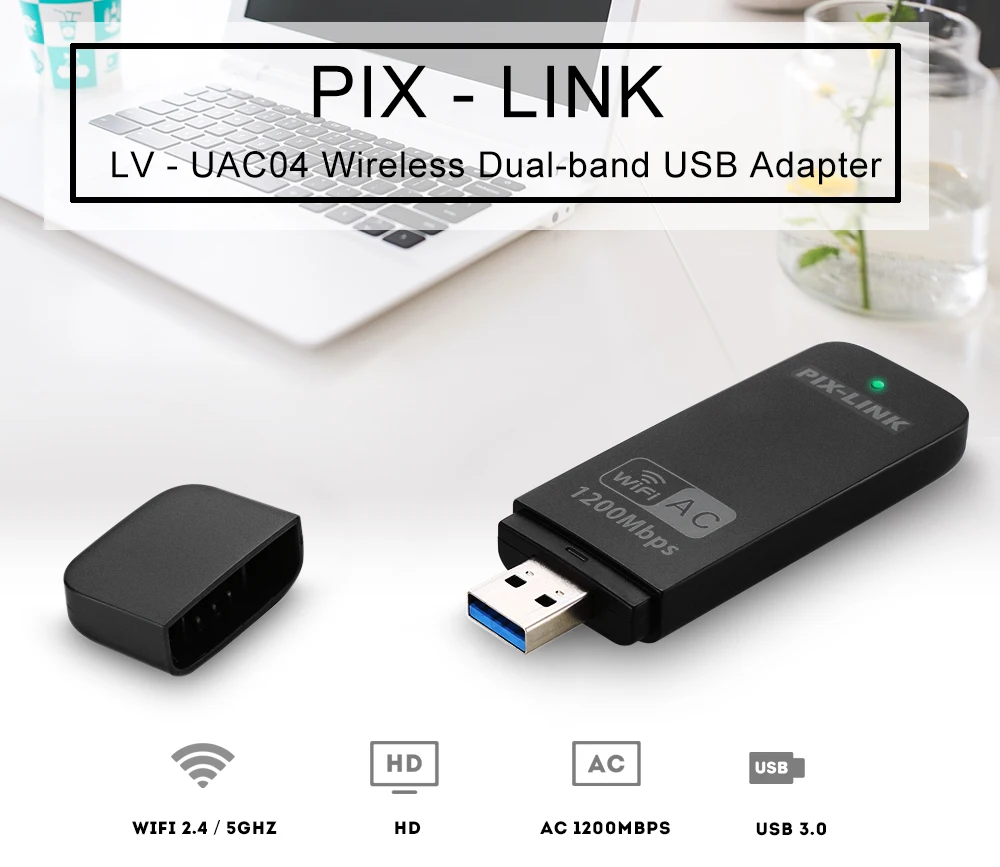 Беспроводной сетевой адаптер USB 3 0 1200 Мбит/с 2 4/5 ГГц двухдиапазонный Wi-Fi-роутер