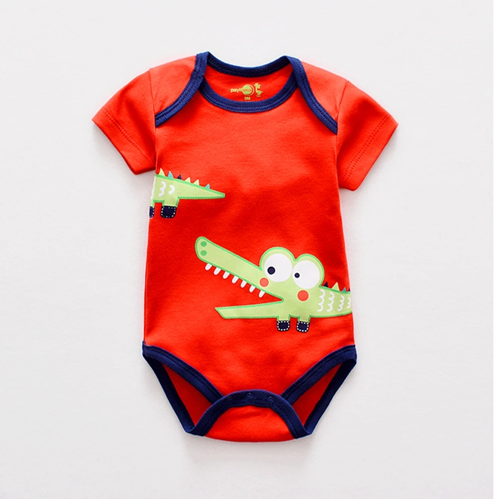 New Baby Rompers Short Sleeve Rabbit Printed Cotton Floral Overalls Newborn Clothes Roupas De Bebe Boys Girls Jumpsuit&clothing - Цвет: PYF0086
