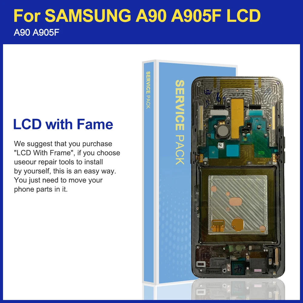 ORIGINAL 6.7'' LCD For Samsung Galaxy A90 A905 Display Touch Screen Digitizer Assembly 2019 A905F SAMSUNG LCDs | Мобильные