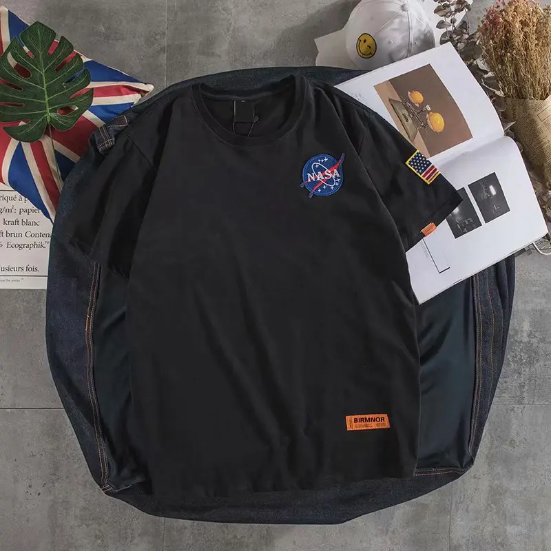 Мужская футболка в стиле хип хоп с короткими рукавами Харадзюку уличная одежда