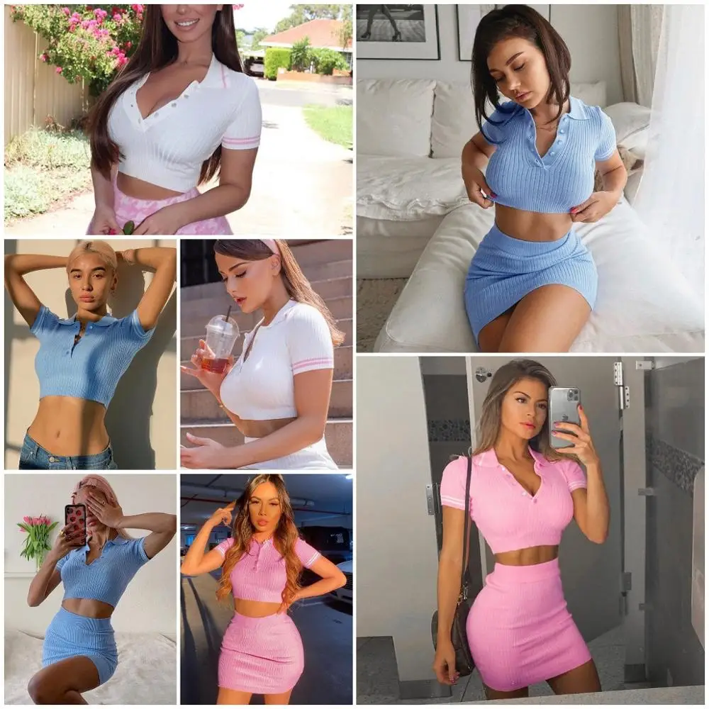 Женское облегающее платье Forefair комплект из двух предметов трикотажное с