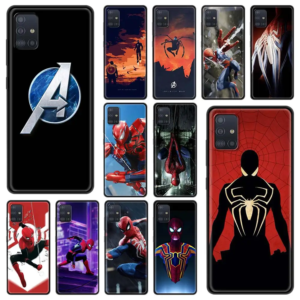 

Phone Case For Samsung Galaxy A22 A51 A12 A71 A52 A72 A11 A41 A31 4G A32 A51 5G Soft Fundas Marvel SpiderMan