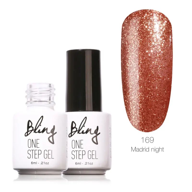 FOCALLURE Bling УФ-гель для ногтей 3 в 1 гель для ногтей отмачиваемый гель для ногтей нет необходимости базовое верхнее покрытие один шаг гель - Цвет: 169