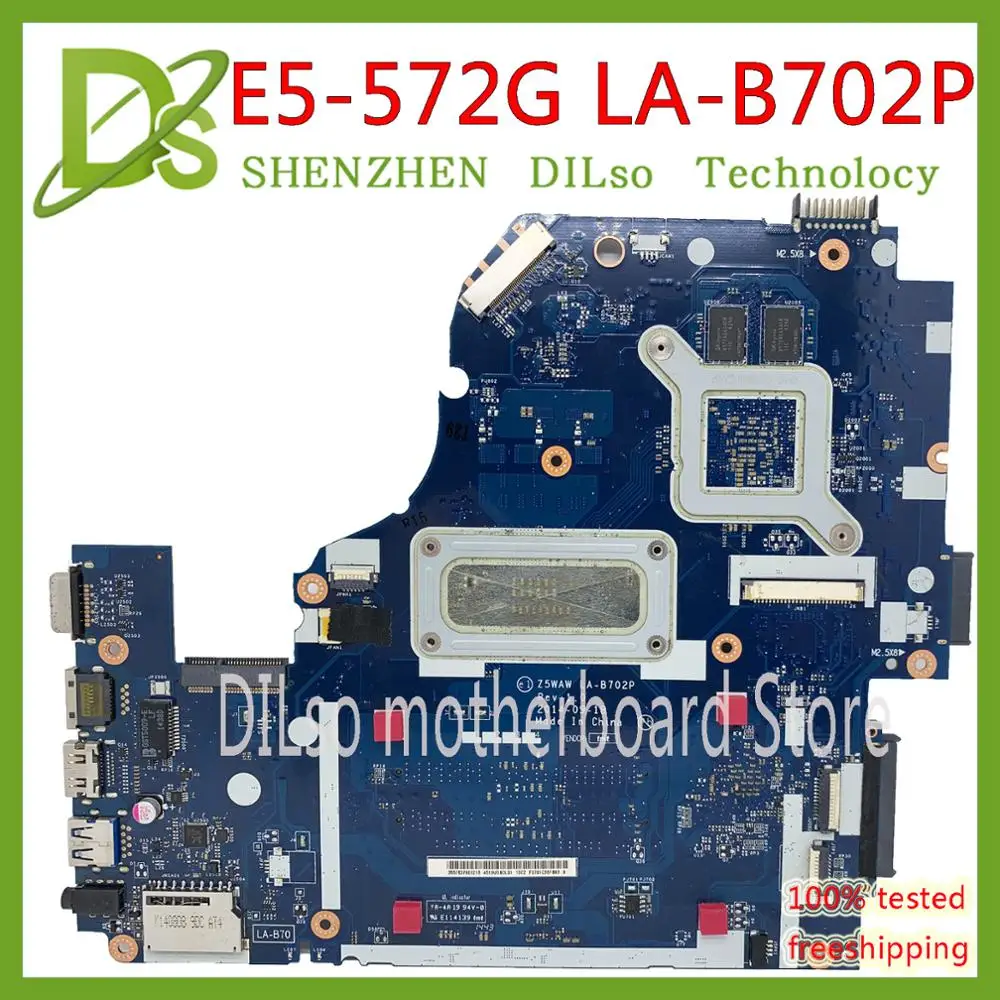 KEFU A5WAH LA-B702P для Acer E5-572G E5-572 NBMQ011001 материнская плата ноутбука тест с GT840M GPU