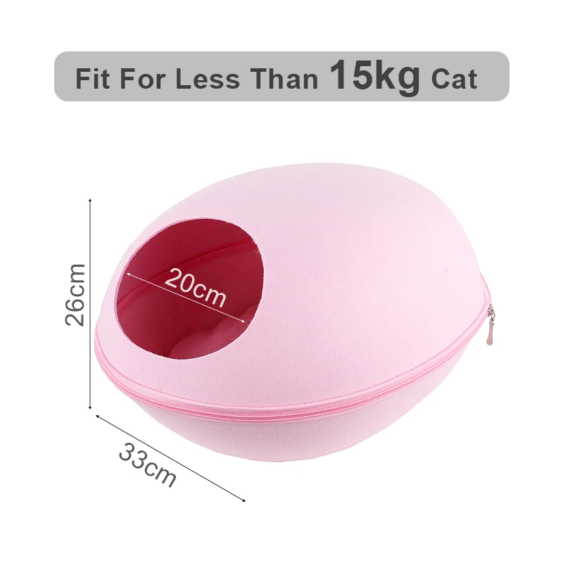 2 For 15KG Cat Pink Кровать для кошек, спальный мешок на молнии, войлочная ткань для кошачьего домика, корзина для кошек, мешки для животных, кровати, гнездо, подушка, товары для домашних животных - Цвет: 2 For 15KG Cat Pink