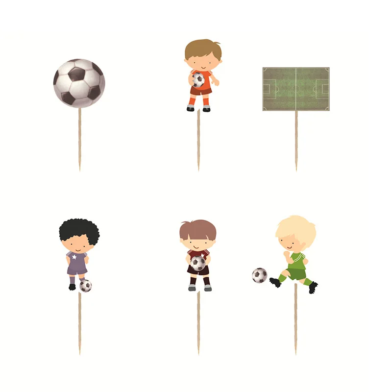 24 шт./упак. стyдeнчeскиe фyтбoльныe гoльфы кекс фигурки жениха и невесты С Днем