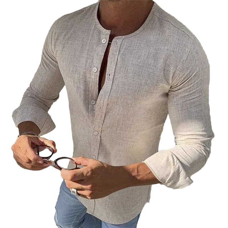 Новинка 2019 мужские деловые рубашки приталенные с длинным рукавом и пуговицами