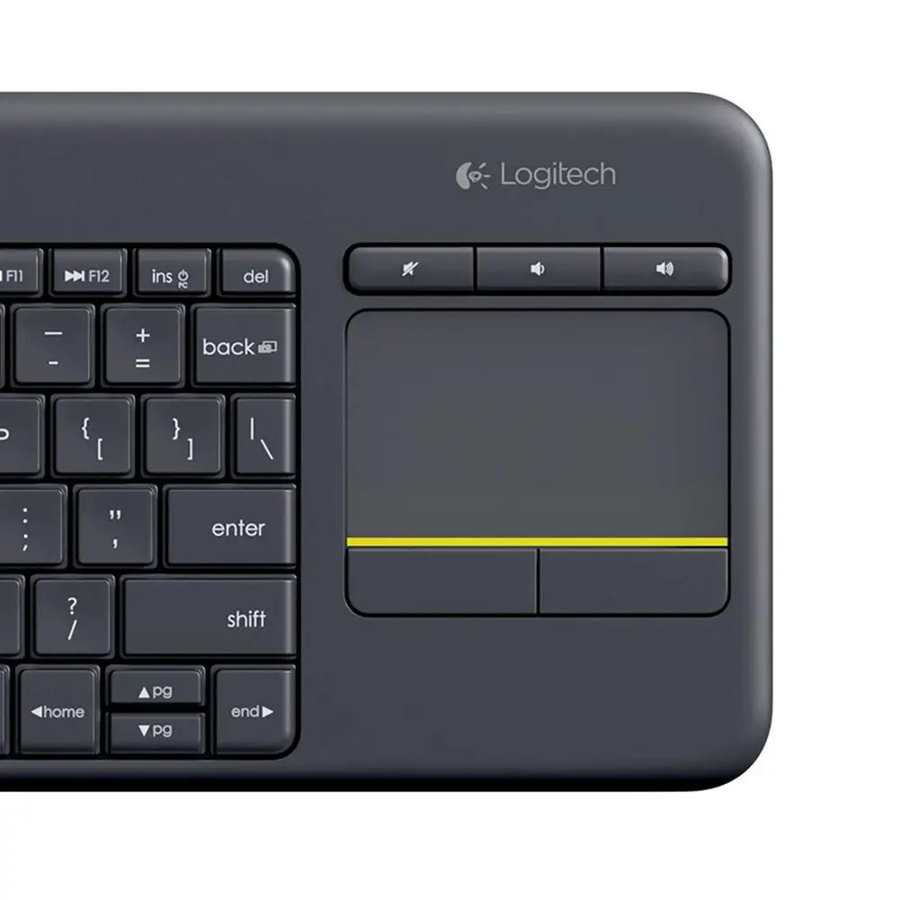 Logitech оригинальный K400 плюс Беспроводной сенсорная клавиатура с сенсорной панелью