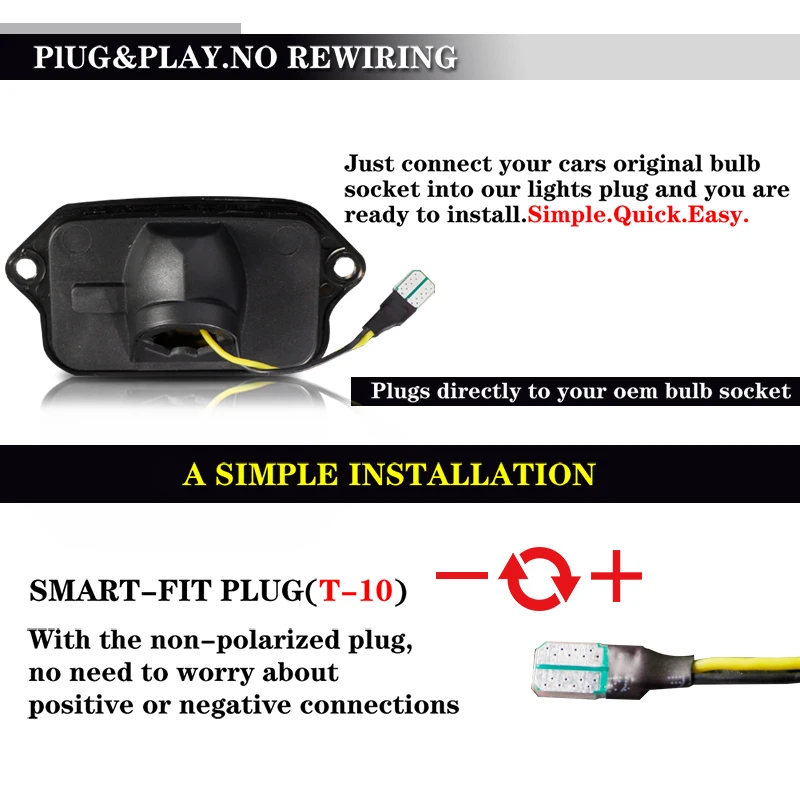 Белый светодиодный светильник номерного знака автомобиля для Ford Mustang Convertible GT Shelby