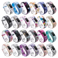 24 colors children bracelet band strap for garmin vivofit3 vivofit jr jr2 children soft printing replace wrist watch accessorie