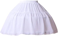 popular women girls crinoline petticoat 2 hoops skirt chiffon ball gown short half slip underskirt for lolita cosplay