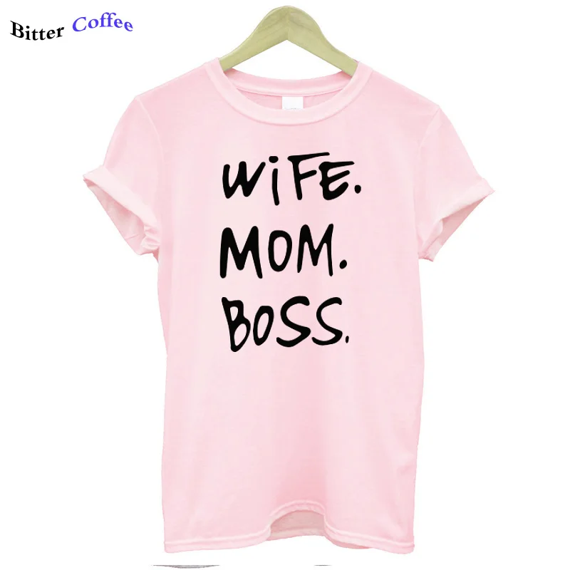2021 Новый Высокое качество 100% хлопок домашнее принт "Mom Boss" Футболка женская