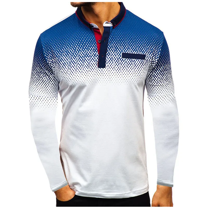 Новинка осени 2019 модная футболка поло для мужчин хлопковая Повседневная рубашка