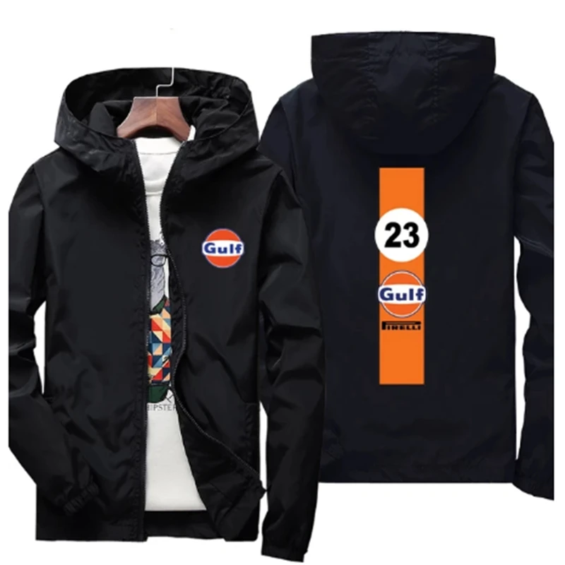 

Ветровка мужская демисезонная на молнии, с капюшоном и длинным рукавом