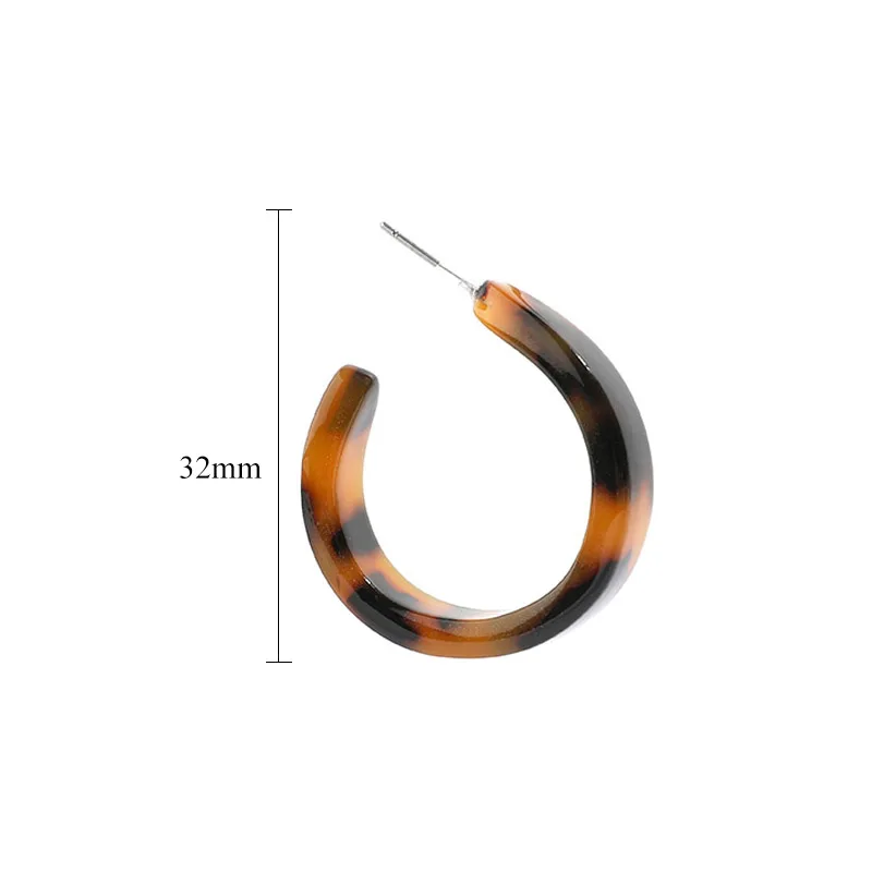 2019 трендовые леопардовые серьги женские Черепаховые круглые Boho акриловые для