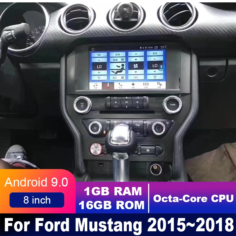 4G LTE 1GB+16GB Android 9 display For Ford Mustang 2015~2018 8