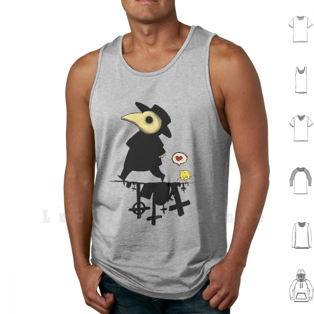 Майка чума Iii жилет без рукавов жуткая темная Милая птица готика|Майки| |