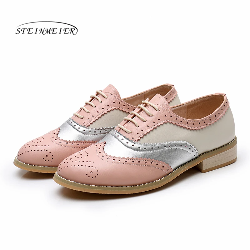 

Women flats cow leather ladies shoes woman casual heels creepers handmade oxford spring summer shoes for women vintage shoes