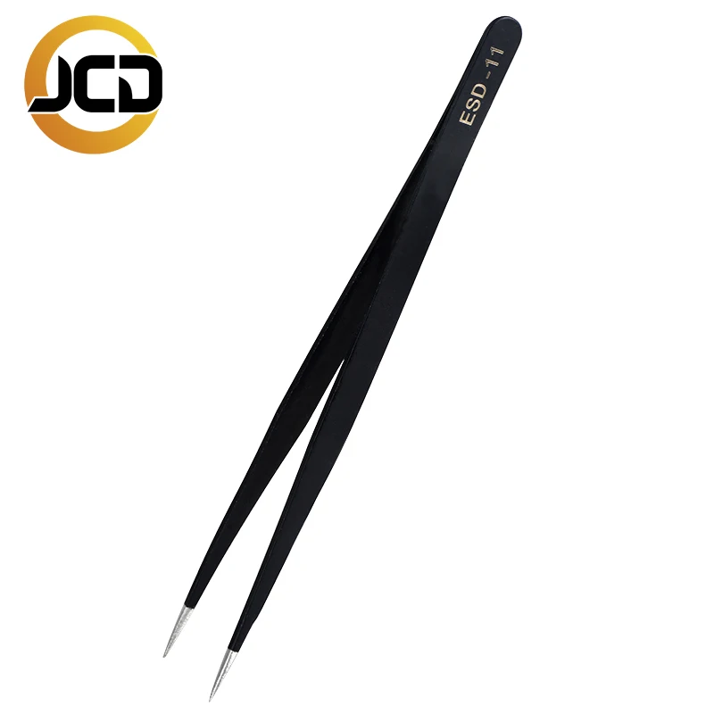 

JCD сварочный пинцет, стандартный антистатический Прямой пинцет, точные инструменты из нержавеющей стали для пайки и ремонта