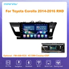 Автомобильная Мультимедийная система, стерео-система на Android 10, с GPS, для Toyota Corolla 2014-2016, RHD, RDS, DSP, CarPlay, 10 дюймов
