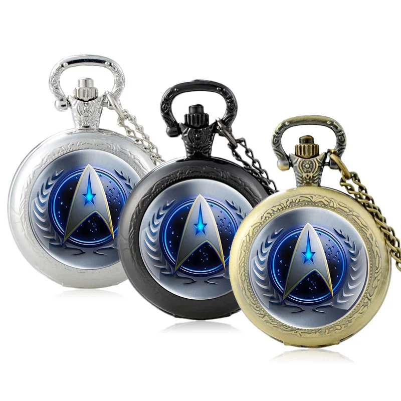 

Classic Vintage Interstellar Symbol Glass Cabochon Quartz Pocket Watch Retro Men Women Pendant Necklace Chain Hours Clock Gifts