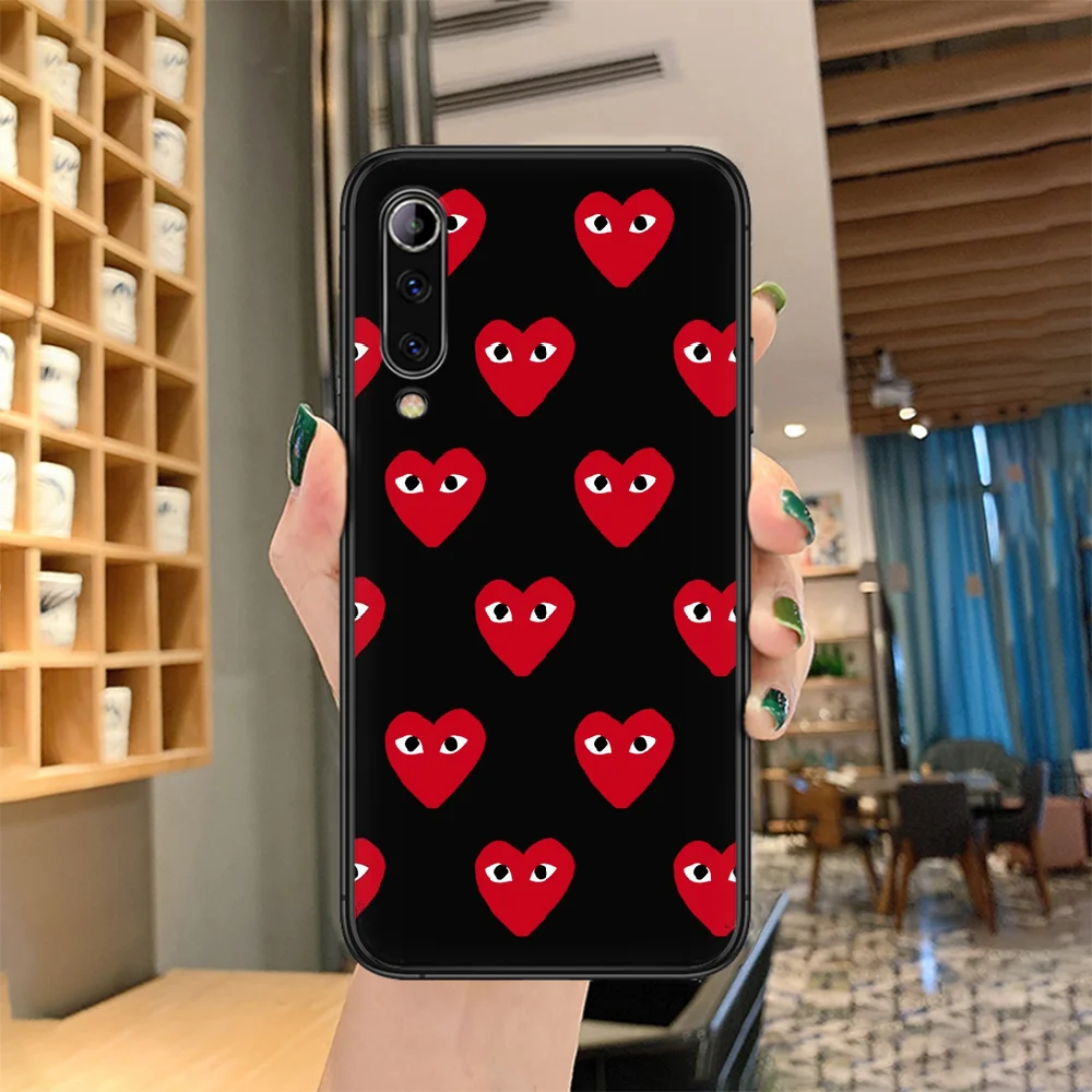 

Play Black Red Hearts Phone Case For Xiaomi Mi Note 10 A3 9 MAX 3 A2 8 9 Lite Pro Ultra black Cover Tpu Prime Fashion Hoesjes
