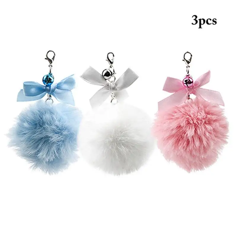 

3 Pcs/Set Interactive Cat Toys Balls Funny Cat Pom Pom Balls Kitten Wand Toys Replacement Refill Plush Soft Pet Cats Supplies