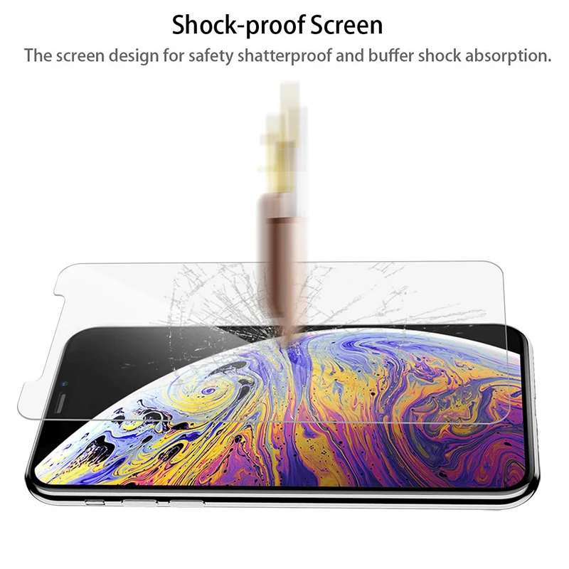 2PCS 9H HD Glass For iPhone X XS Max XR Screen Protector Protective for 11 Pro Tempered Glas aiphone 11pro Film | Мобильные телефоны