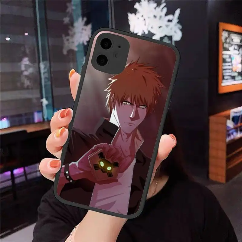 

Anime Kurosaki Ichig Phone Case For iphone 12 11 8 7 plus mini x xs xr pro max matte transparent cover