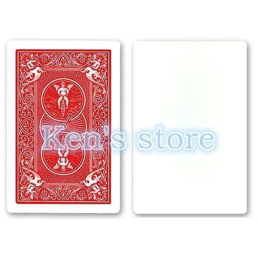 1 колода велосипедные пустое лицо красные/синие задние игральные карты Gaff