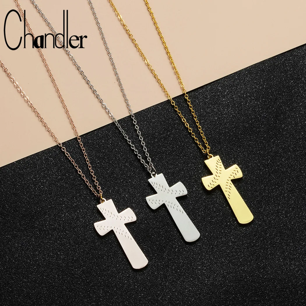 Кулон с крестом Иисуса из нержавеющей стали