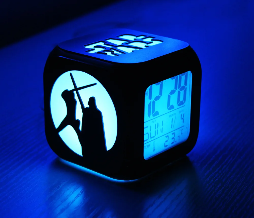 

2021 Disney Star Wars Electronic Smart Luminous Timer Wake Up Children's Desktop Alarm Clock Bedroom Decoration
