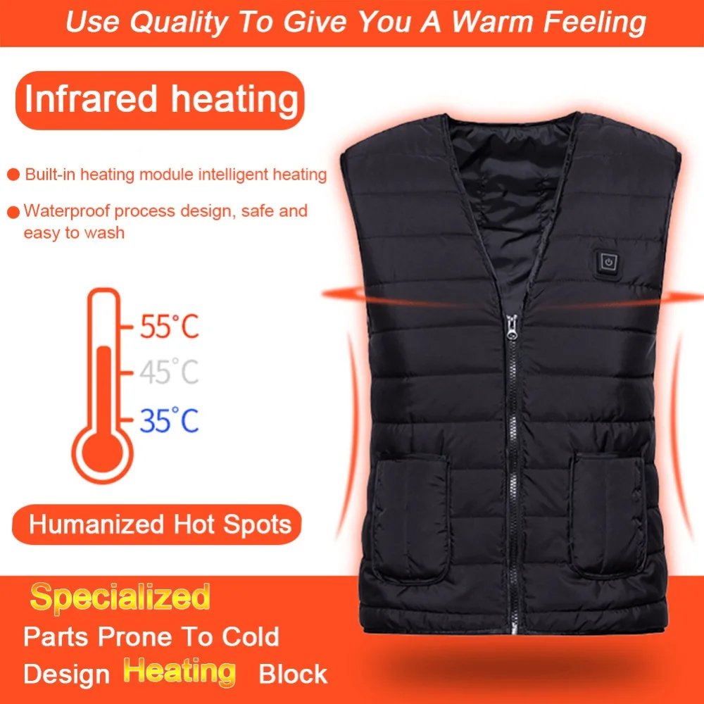 

Heated Vest Men Women Electric heated jacket Thermal Vest Jacket heating vest jacket men tactical vest veste chauffante