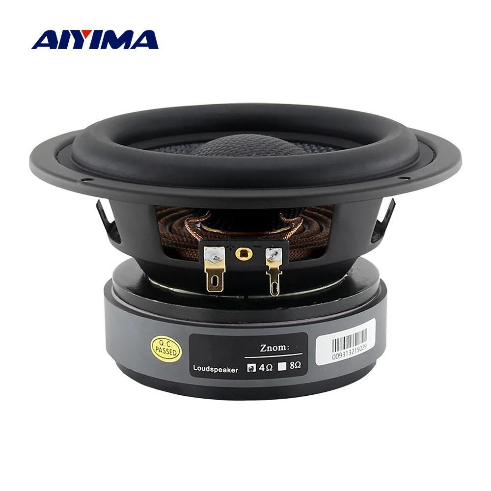 AIYIMA 5 25 дюймовый сабвуфер Динамик 4 8 Ом 60 ВАТТ Woofer акустического тюнинга глубокий