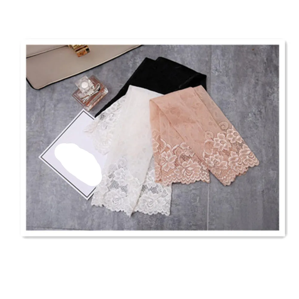 

Summer Women Sexy Lace Gloves Sunscreen Long Lace Fingerless Mittens Covered Scar Elastic Sleeve Ladies Driving Gloves